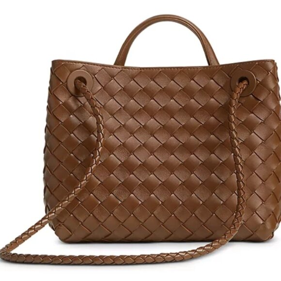 New Bottega Veneta Brown Small Andiamo Top Handle Bag - Picture 3 of 8